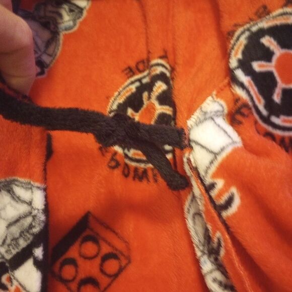 - Lego Star Wars dark side plush bath robe tie and belt closure Sz med - Picture 5 of 8